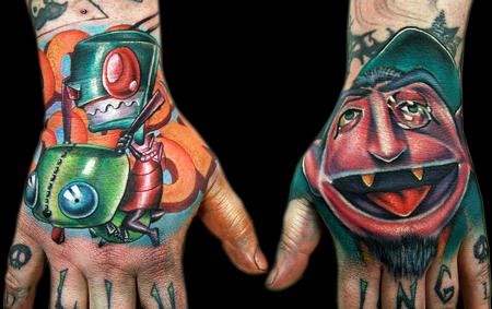 Tattoos - Zim and Count hands - 63404